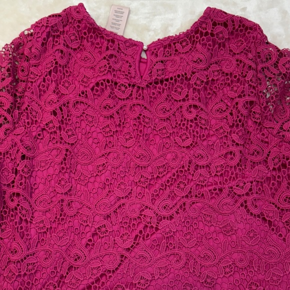 Fuchsia Lace Dressy Church Top by Philosophy - XXL - Picture 4 of 7
